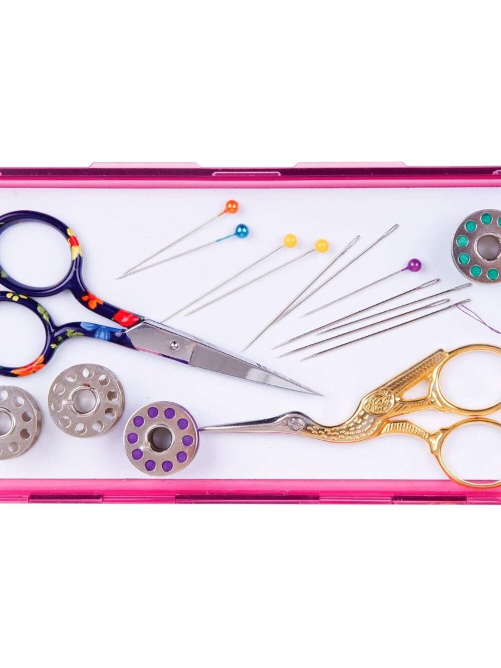 Sew-Lutions Slim Line Magnetic Craft Box, Translucent Raspberry - Picture 3 of 5